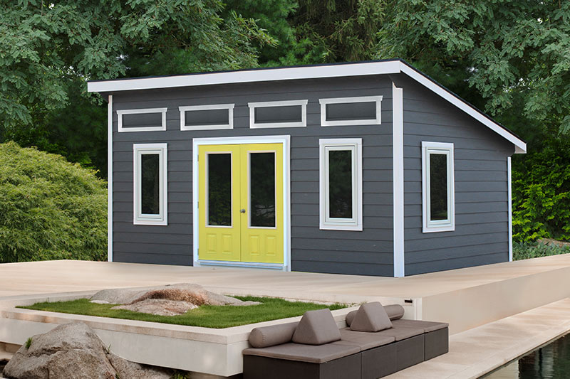 hideaway with yellow door